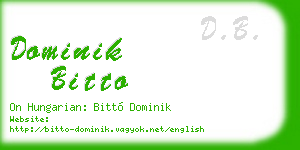 dominik bitto business card