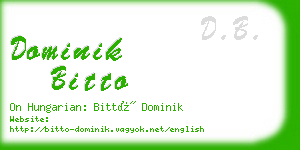 dominik bitto business card